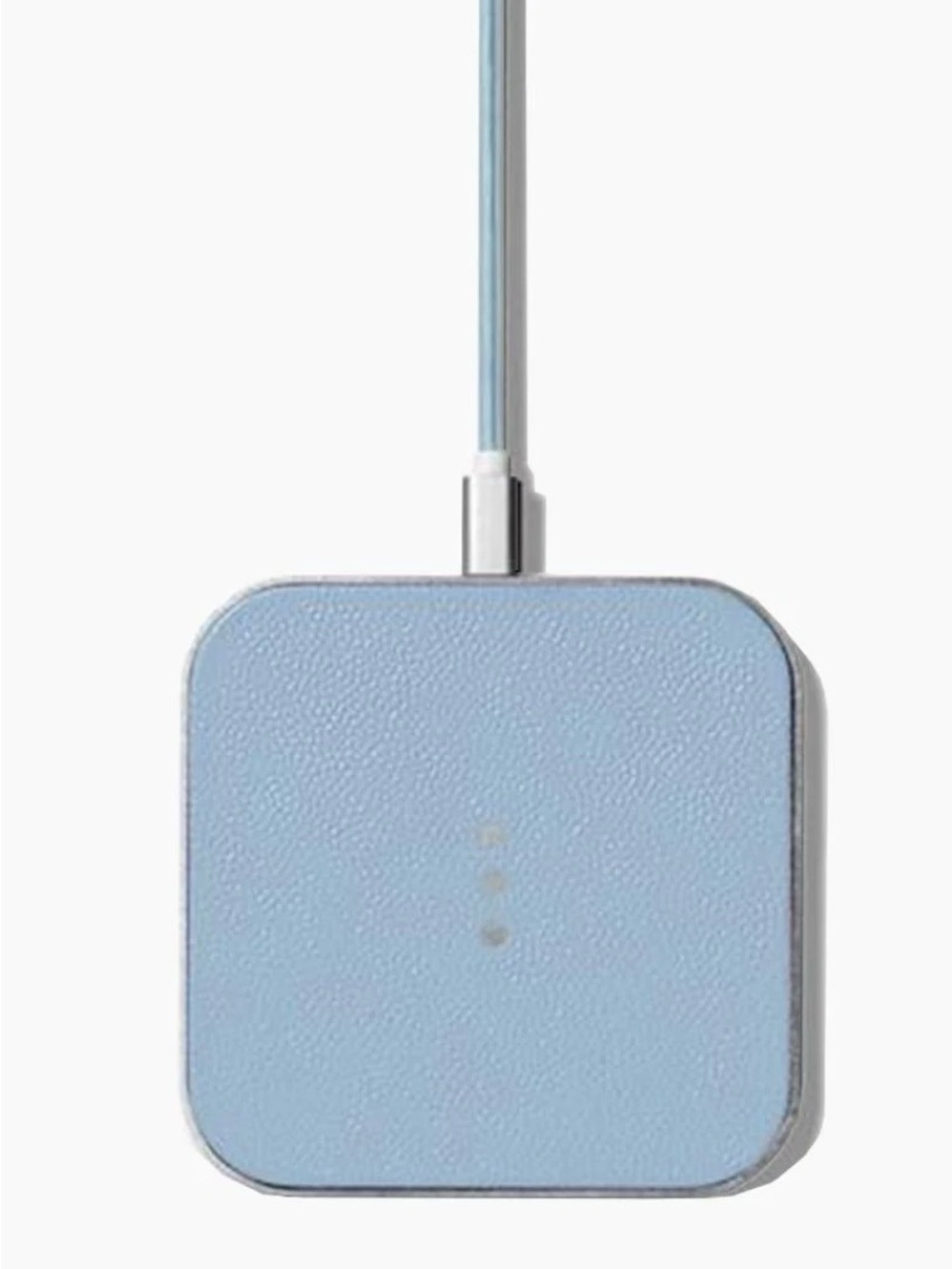 Courant Catch-1 Wireless Charger -Italian Leather in Pacific Blue